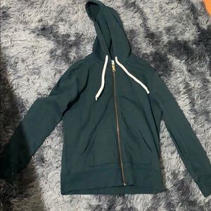 Dark green zip up hoodie